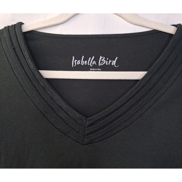 Isabella Bird Top Black Pullover Long Sleeves V-Neck Women's Size S - Picture 3 of 12